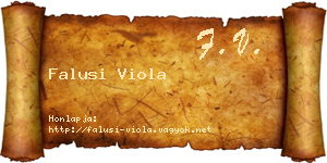 Falusi Viola névjegykártya